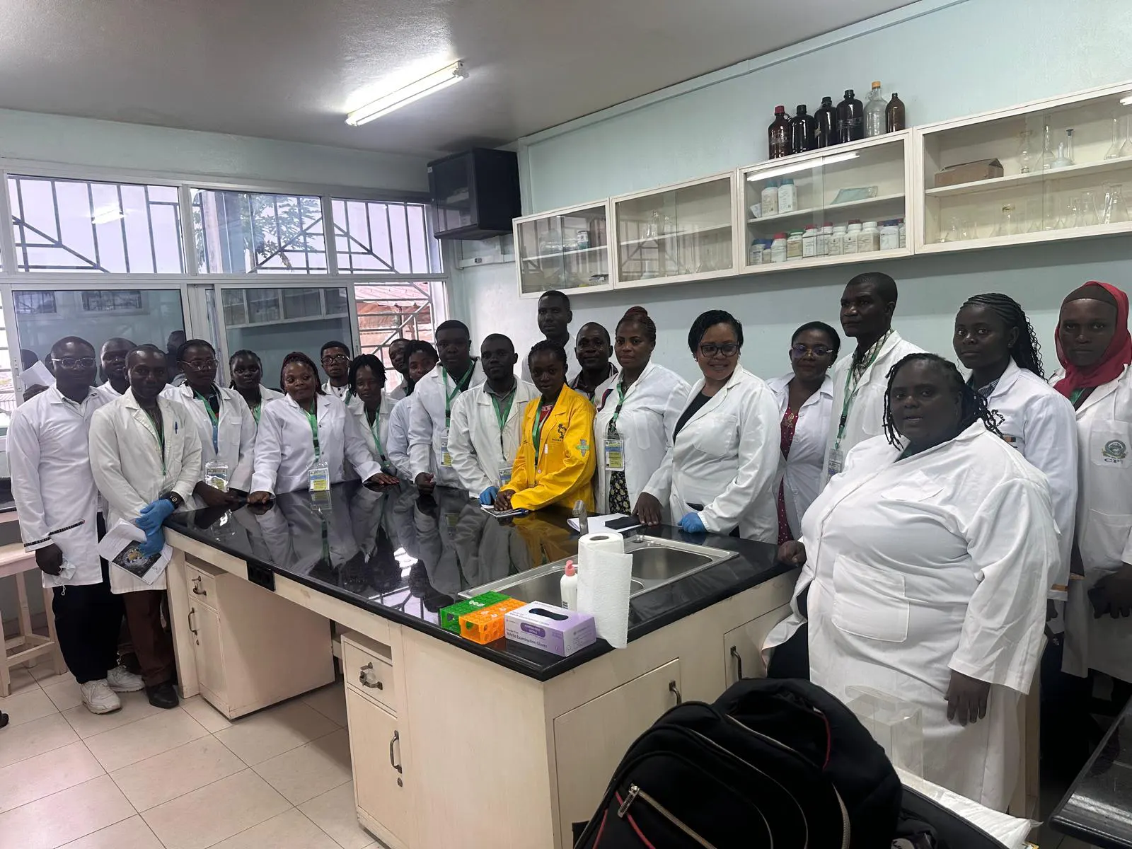 Part of Group picture in the lab