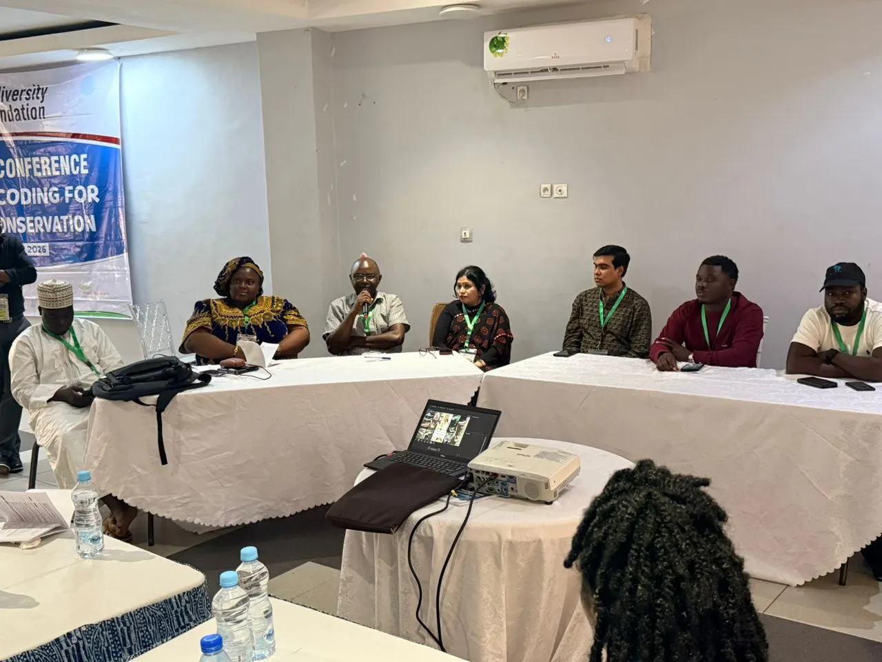 Side view of the panel discussion